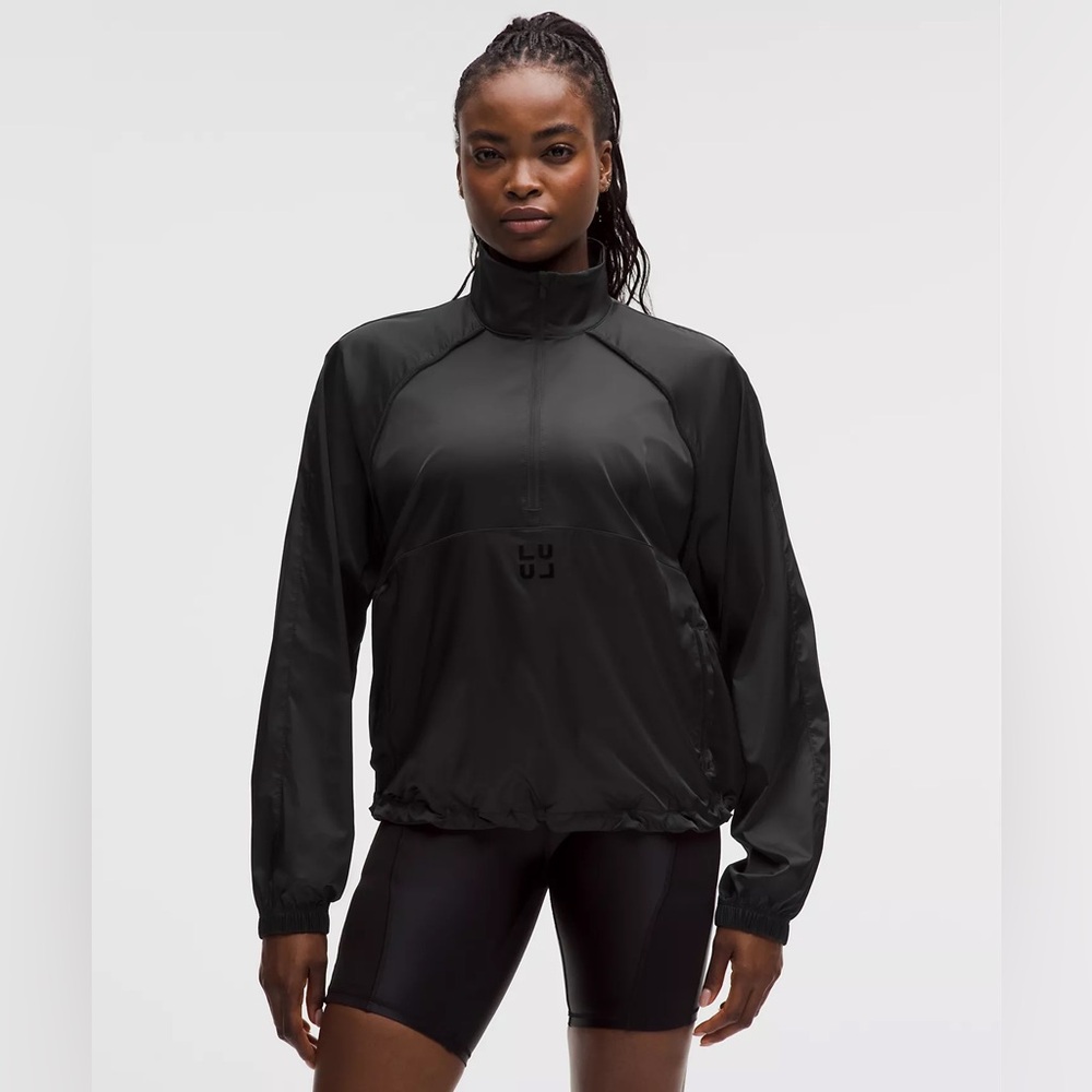 Lululemon - Stretch-Satin Flocked Training Jacket - Black - NEW